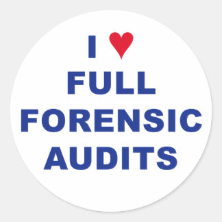 I Heart Full Forensic Audits Classic Round Sticker