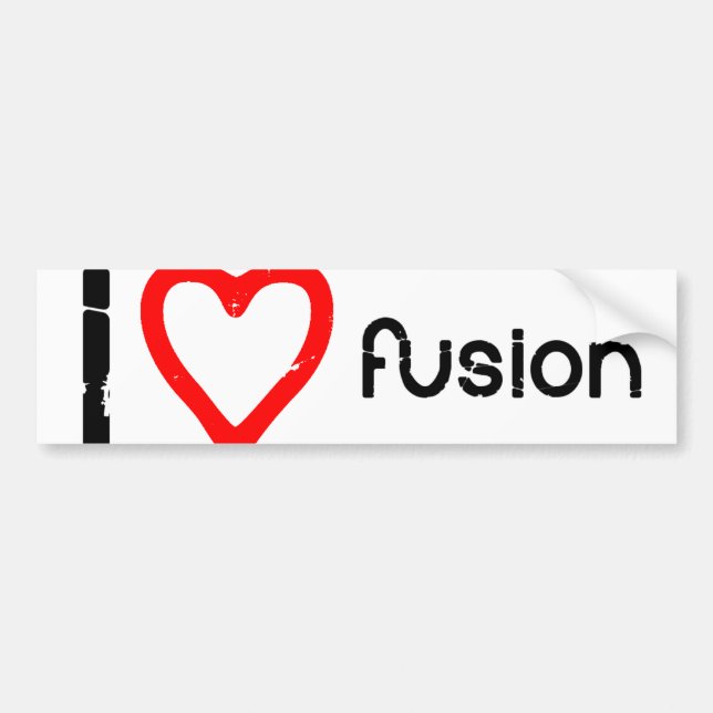 I Heart Fusion Bumper Sticker (Front)