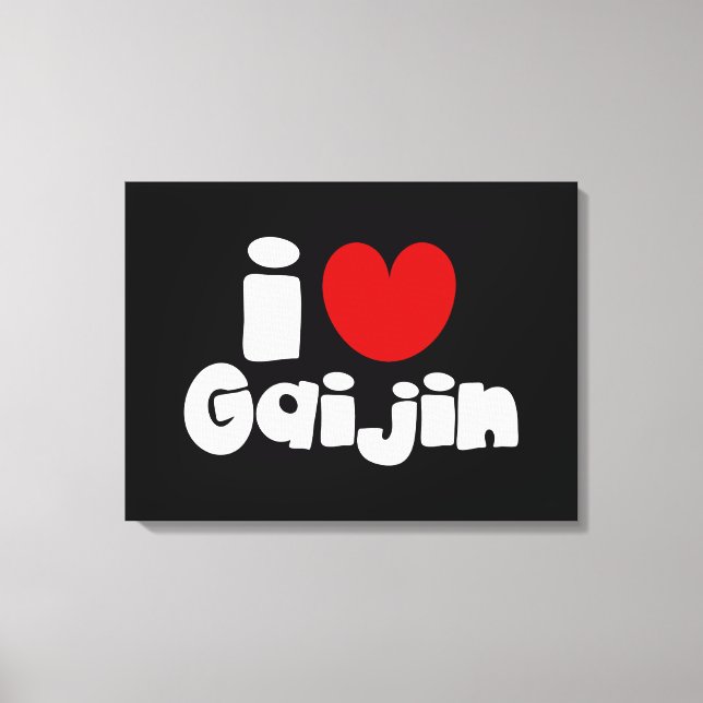i heart Gaijin Canvas Print (Front)