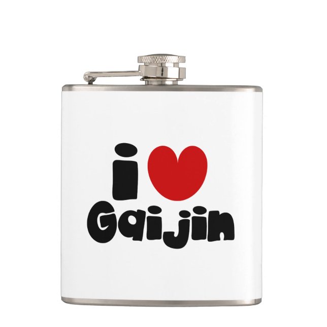 i heart Gaijin Hip Flask (Front)
