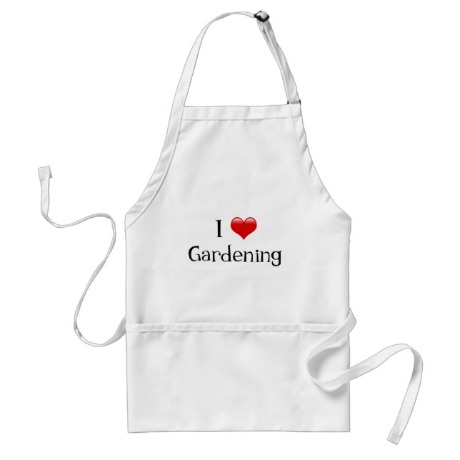 I Heart Gardening Standard Apron (Front)