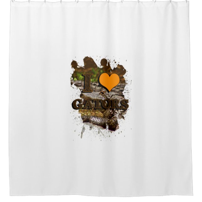 I Heart Gators Shower Curtain (Front)