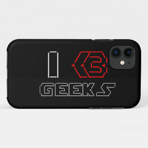 I Heart Geeks ASCII ART iPhone 11 Case