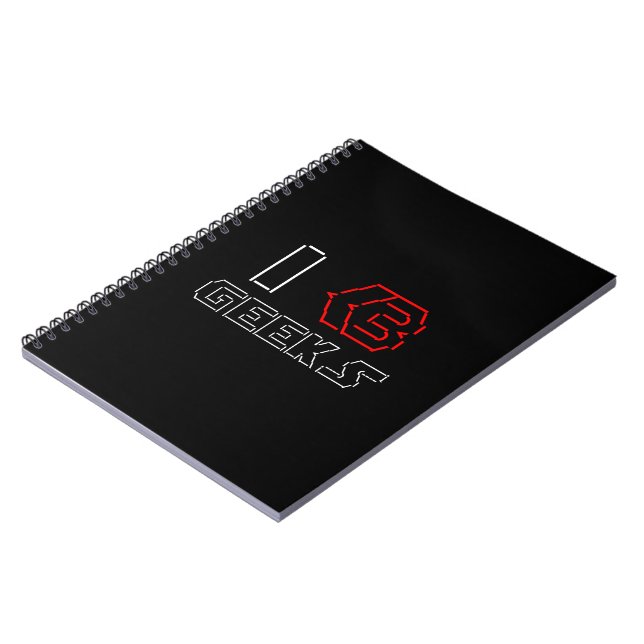 I Heart Geeks ASCII ART Notebook (Left Side)