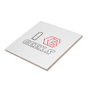 I Heart Geeks ASCII ART Tile