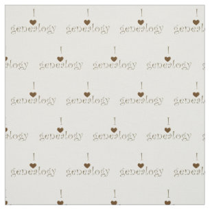 I "heart" Genealogy Fabric