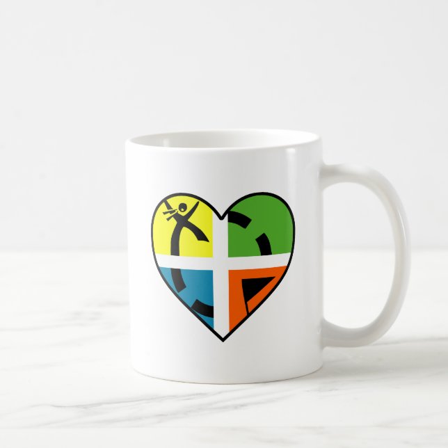 I Heart Geocaching Funny Mug (Right)