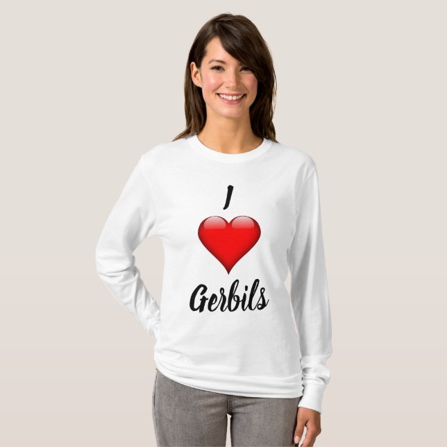 I Heart Gerbils Shirt (Front Full)