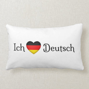 "I Heart German" Favourite Language School Subject Lumbar Cushion