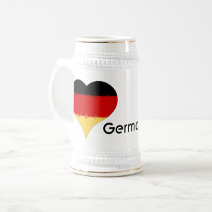 I Heart Germany German Flag Beer Stein