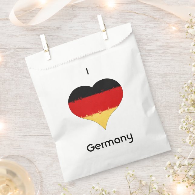 I Heart Germany German Flag  Favour Bags (Clipped)