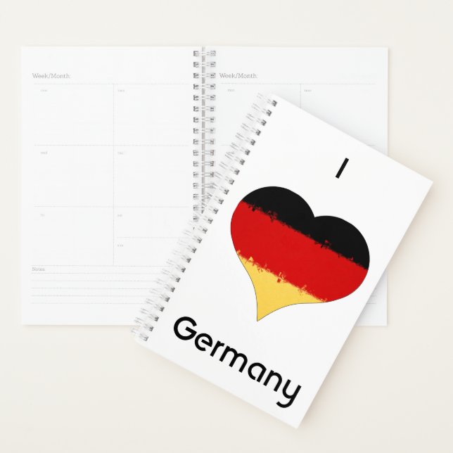 I Heart Germany German Flag  Planner (Display)