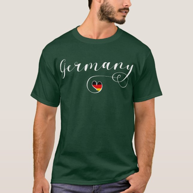 I Heart Germany, German Flag T-Shirt (Front)