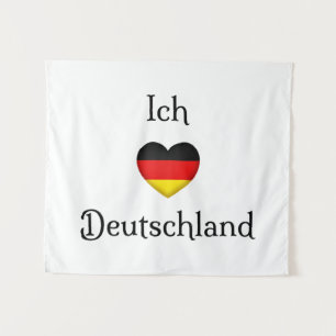 "I Heart Germany" German Pride World Traveller Tapestry