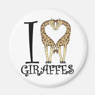 I Heart Giraffes Magnet