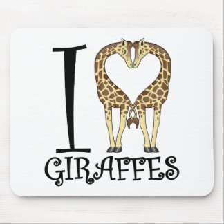 I Heart Giraffes Mouse Pad