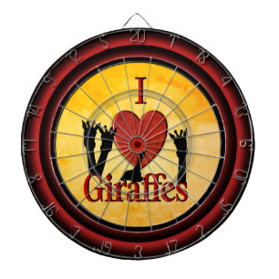 I Heart Giraffes Regulation Dart Board