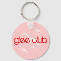 I Heart Glee Club - Pink / Red Custom Key chain