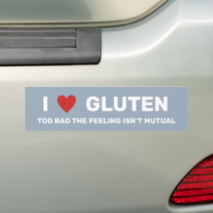 I Heart Gluten  Bumper Sticker