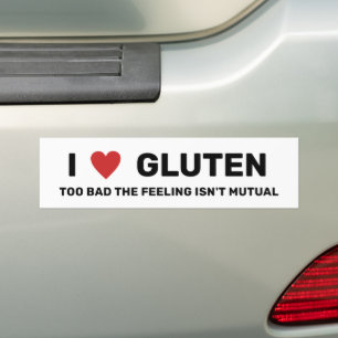 I Heart Gluten Bumper Sticker