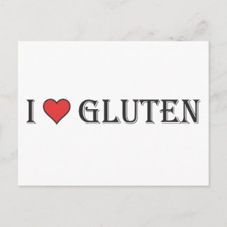 I Heart Gluten - Clear Background Postcard
