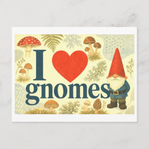 "I [Heart] Gnomes" Postcard