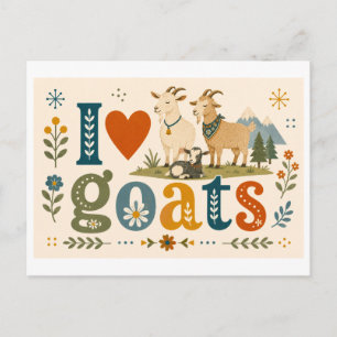"I [Heart] Goats" Postcard
