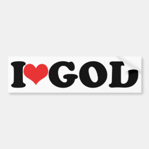 I Heart God Bumper Sticker