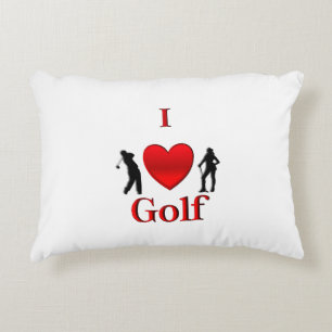 I Heart Golf Decorative Cushion