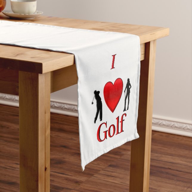 I Heart Golf Medium Table Runner (In Situ)