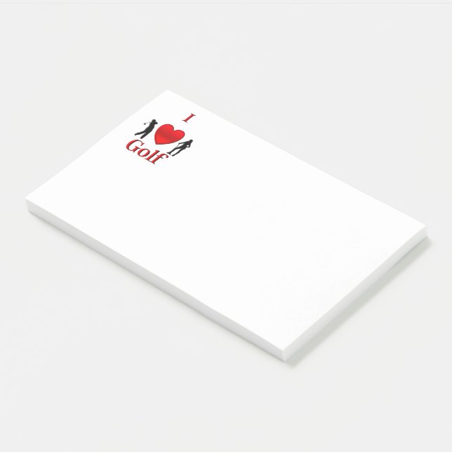 I Heart Golf Sport Post-it Notes (Angled)