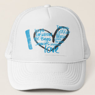 I Heart Graffiti Aqua Trucker Hat