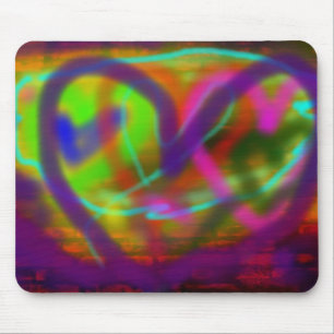 I Heart  Graffiti Mouse Pad