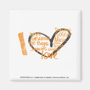 I Heart Graffiti Orange Magnet