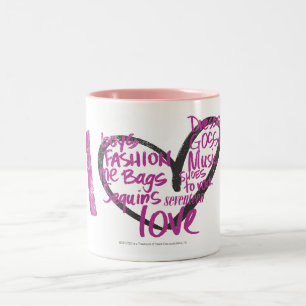I Heart Graffiti Purple Two-Tone Coffee Mug