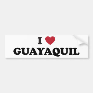 I Heart Guayaquil Ecuador Bumper Sticker