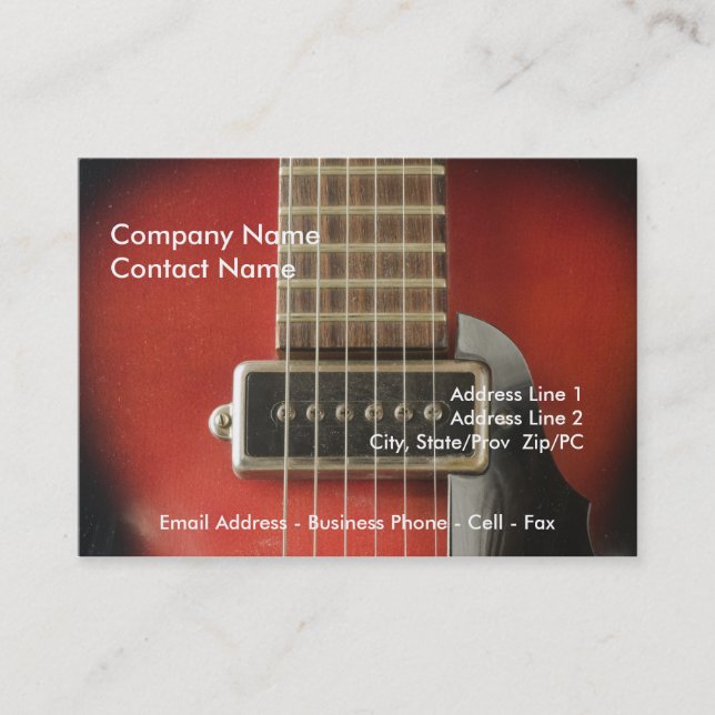 I Heart Guitars Business Card (Front)