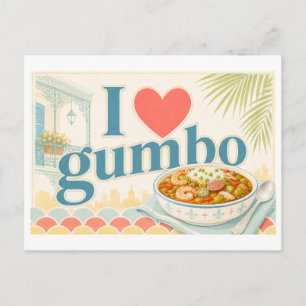 "I [Heart] Gumbo" Postcard
