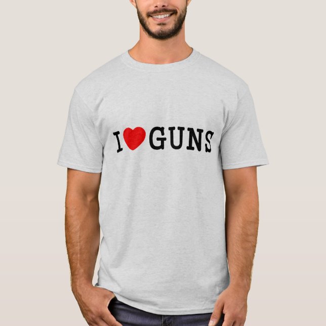 I Heart Guns T-Shirt (Front)