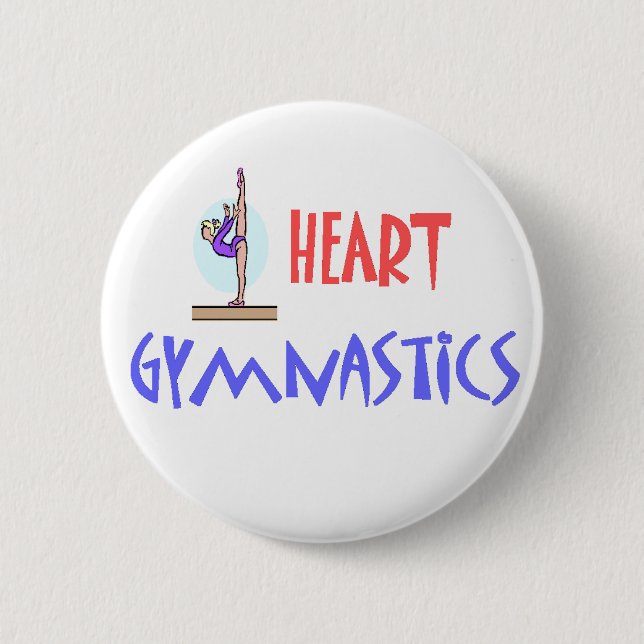 I HEART GYMNASTICS BUTTON (Front)