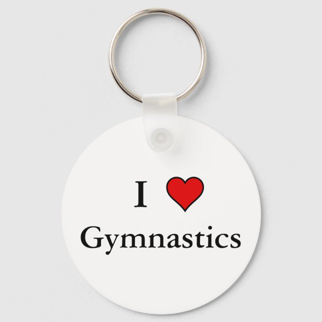 I Heart Gymnastics Key Ring (Front)