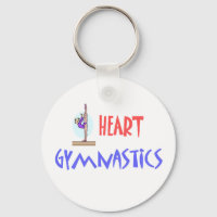 I HEART GYMNASTICS KEYCHAIN