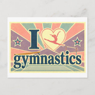 "I [Heart] Gymnastics" Postcard