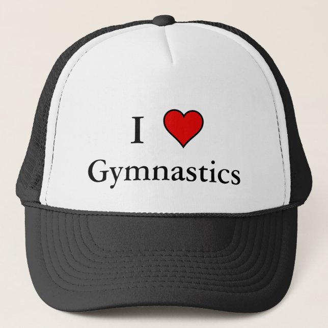 I Heart Gymnastics Trucker Hat (Front)