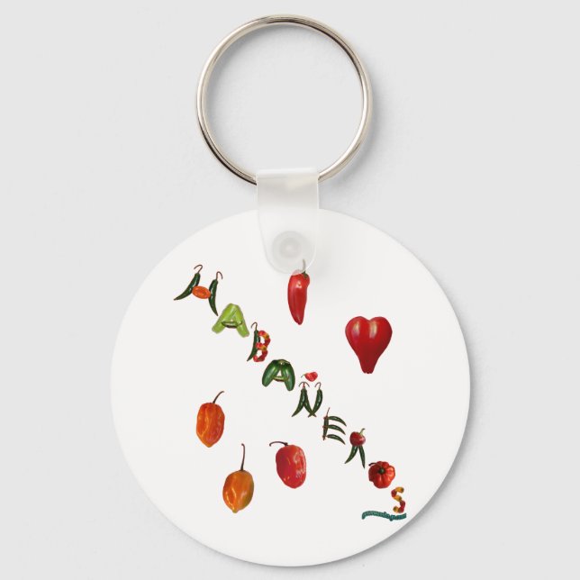 I Heart Habaneros Key Ring (Front)