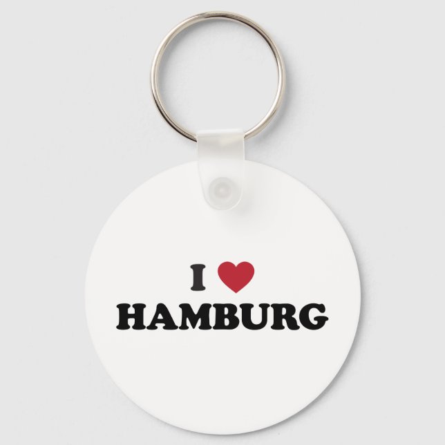 i Heart Hamburg Germany Key Ring (Front)