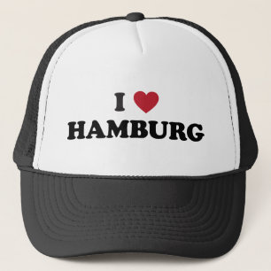 i Heart Hamburg Germany Trucker Hat
