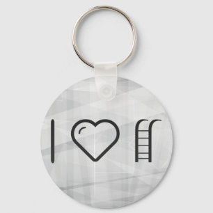 I Heart Hanging Ladders Key Ring