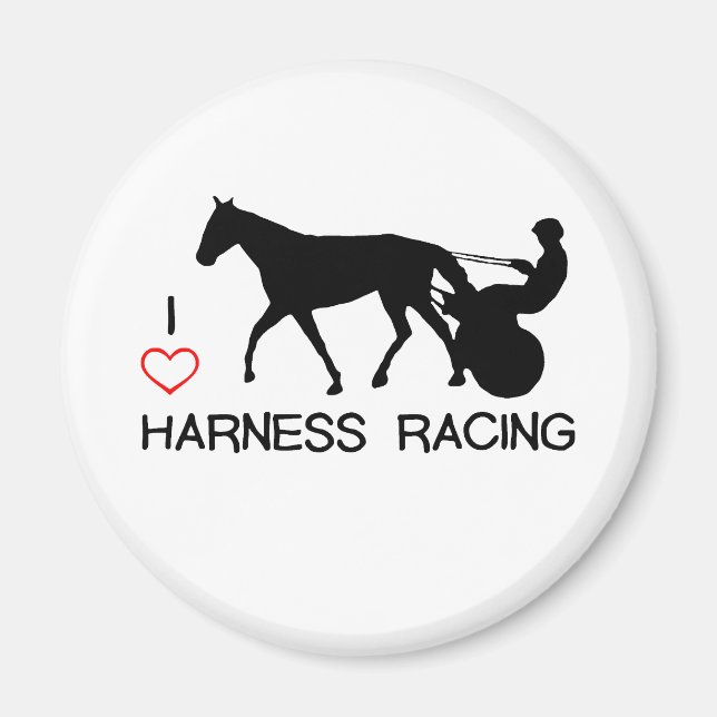 I Heart Harness Racing Magnet (Front)