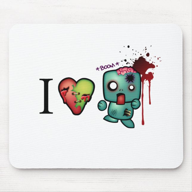 I Heart Headshots Mouse Pad (Front)